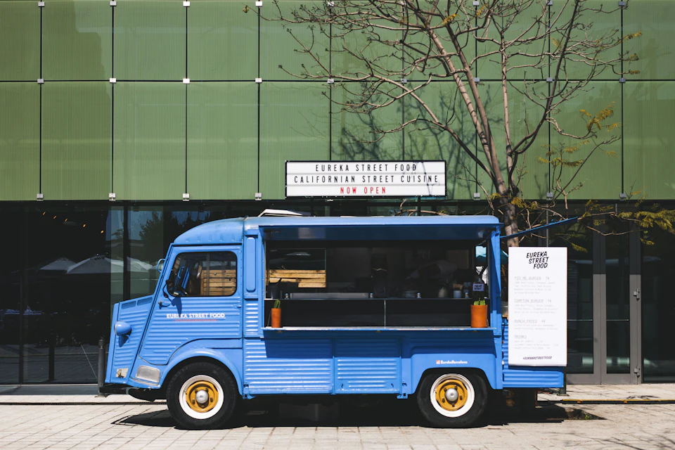 Blue vehicle